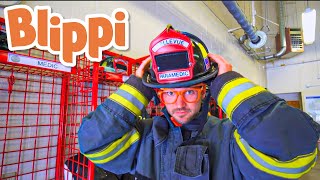 Blippi Visits a Firetruck Station  Blippi Visits  Learn about Vehicles for Kids  Videos for Kids [upl. by Rudolf743]