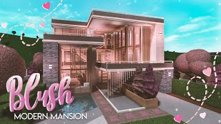 BLOXBURG Blush Modern Mansion  she speaks  House Build [upl. by Blumenfeld]