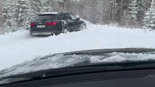 Audi A6 C6 30 TDI Allroad Quattro amp Audi A6 C7 30 TDI Allroad Playing in snow Watch till the end [upl. by Oicnerual782]