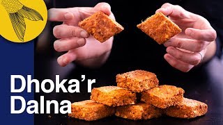 Dhokar Dalna Recipeâ€”Noboborsho Specialâ€”Bengali NiramishVegetarian Recipe [upl. by Enelhtak]