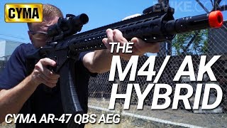 The M4 AK Hybrid  CYMA AR 47 QBS Review [upl. by Rubetta]