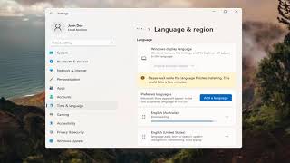 How To Add Language On Windows 11 Tutorial [upl. by Samford]