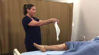 Colorado CNA  Skill 2  Applies One KneeHigh Elastic Stocking [upl. by Comfort]