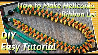 How To Make Heliconia Flower Hawaiian Ribbon Lei [upl. by Iaj665]