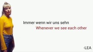 Immer wenn wir uns sehn LEA  Learn German With Music English Lyrics [upl. by Ludlow]