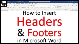 How to Insert Headers and Footers in Microsoft Word [upl. by Ardeen]