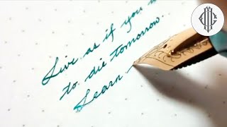 Beautiful Handwriting with Fountain Pen  Fountain Pen Calligraphy [upl. by Arek]