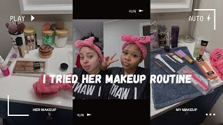 TRYING MY HOMEGIRL MAKEUP ROUTINE✨ [upl. by Miarzim]