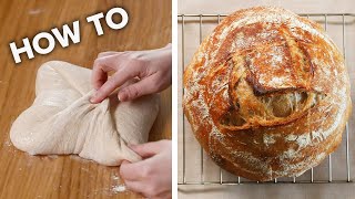 How To Make Sourdough For Beginners • Tasty [upl. by Ecinnej]