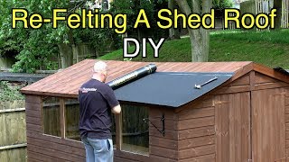 How to Easily Felt a Shed Roof The Right Way DIY [upl. by Tibold]