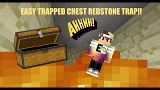 How To Make A Super Easy Trapped Chest Lava Trap  Minecraft [upl. by Romano]