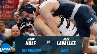 Jason Nolf vs Joey Lavallee 2017 NCAA title match 157 lbs [upl. by Ahsiema]