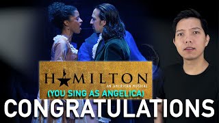 Congratulations Hamilton Part Only  Karaoke  Hamilton Cut [upl. by Nilyad]