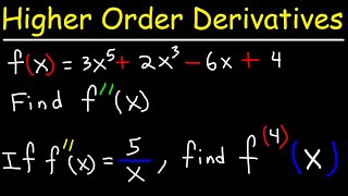 Higher Order Derivatives [upl. by Dolley]