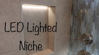 How to make a Lighted LED Tile Niche [upl. by Allister106]