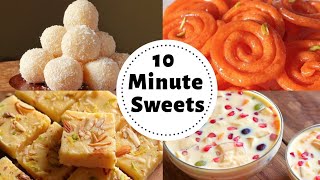 4 Indian Desserts You Can Make In Just 10 Minutes QUICK amp EASY [upl. by Atims]