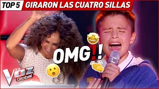 GIRARON TODAS las SILLAS con sus IMPRESIONANTES voces en La Voz Kids [upl. by Adnama26]