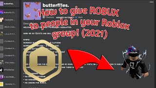 How to give ROBUX to people in your Roblox group [upl. by Marius]