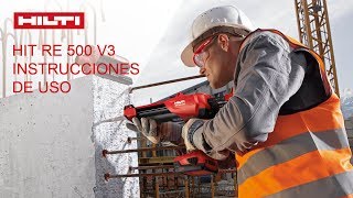 Hilti HIT RE 500 Instrucciones de uso [upl. by Ahsyekal]