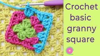 Granny square for beginners Crochet tutorial [upl. by Cristine192]