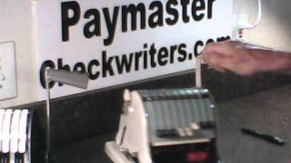 Paymaster CheckWriter Model 8000 [upl. by Noryk]