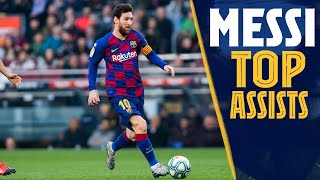 TOP ASSISTS Leo Messis best assists compilation [upl. by Tlok374]