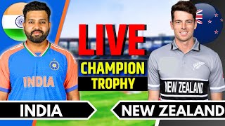 India vs New Zealand Match 12  Live Cricket Match Today  IND vs NZ  Champions Trophy Last 40 Ov [upl. by Olegnalehcim185]