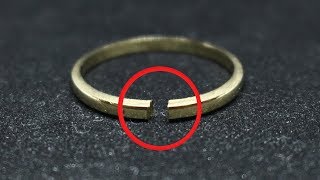 GOLD WEDDING RING BASIC REPAIRRESTORATION 4 [upl. by Learsi]