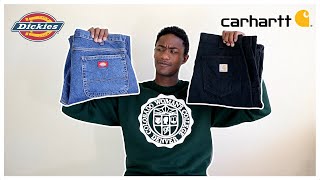 Dickies vs Carhartt Dickies 874 DoubleKnees Carpenter Jeans and More [upl. by Abla363]