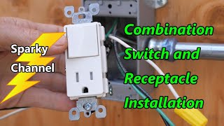 How to Install a Combination Switch and Receptacle [upl. by Nyledam986]