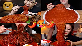 SPICIEST COLD NOODLES VS MUKBANGERS🌶️🔥🥵 [upl. by Lathrope]