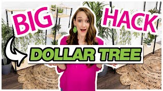 GENIUS Dollar Tree HACK 🤭 HUGE PLANT STAND  Dollar Tree DIY [upl. by Banwell]