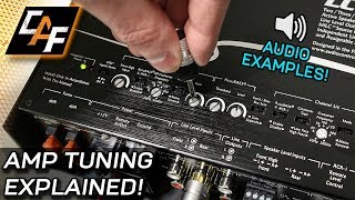 Amplifier Tuning Settings How To  Gain Crossovers Bass Boost [upl. by Leinoto314]