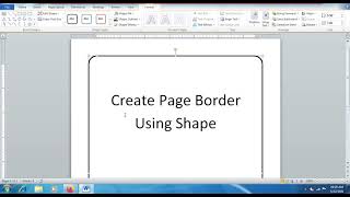 How to Create Page Border in MS Word Using Shape [upl. by Yasui]