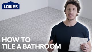 How to Tile A Bathroom Floor [upl. by Hennessey]