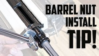 AR15 Build Tip Install Barrel Nut Properly [upl. by Idnil422]