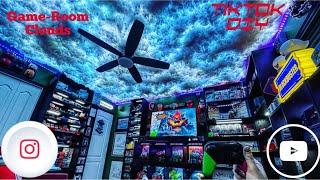 Gameroom Ceiling Clouds 2 week update DIY Tik tok [upl. by Mich639]