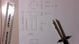 How to construct a metric bolt and nut from just the M value [upl. by Uchish]