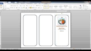 Creación de triptico en Word 2010 [upl. by Harraf]
