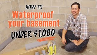 How to Waterproof a Basement  DIY SquidGee Dry System [upl. by Nollat]