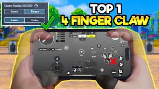 How To Get The Best 4 Finger Claw Control Setting  BGMI amp PUBG MOBILE [upl. by Ynohtnaed]