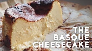 Basque Burnt Cheesecake Recipe  Creamy and gooey easy cheesecake [upl. by Kyre381]