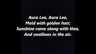 AURA LEA AURA LEE words lyrics text like ELVIS Presleys Love Me Tender Laura sing along folk song [upl. by Emelina]