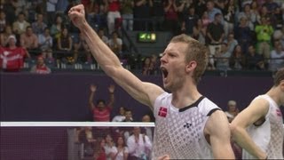 Korea v Denmark  Badminton Mens Doubles Semifinals  London 2012 Olympics [upl. by Ainnek]