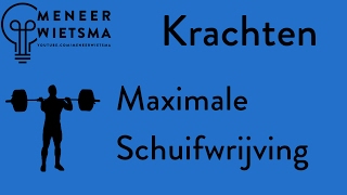 Natuurkunde uitleg Kracht 15 Maximale schuifwrijving [upl. by Mccurdy]