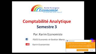 Comptabilité Analytique S3 partie 1 quot introduction quot [upl. by Ahders745]