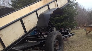 DIY DUMP TRAILER WITH NO HYDRAYLICS [upl. by Doggett]