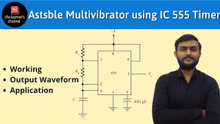 Astable Multivibrator using IC 555 timer  in Hindi [upl. by Azilef]