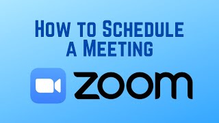 How to Schedule a Zoom Meeting [upl. by Natalia]