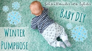 BABY WINTER PUMPHOSE  Selber nähen DIY Schnittmuster von Lybstes [upl. by Avner]